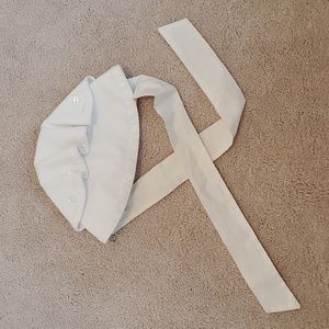 The Beaufort Bonnet Company - White Bonnet w/ Button Details & Ties | XS
